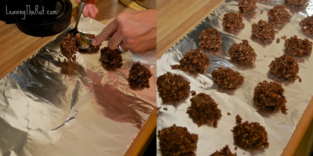 No Bake cookies cooling