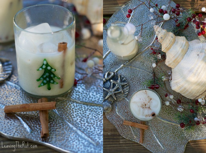 Caribbean Eggnog Coquito finished drink