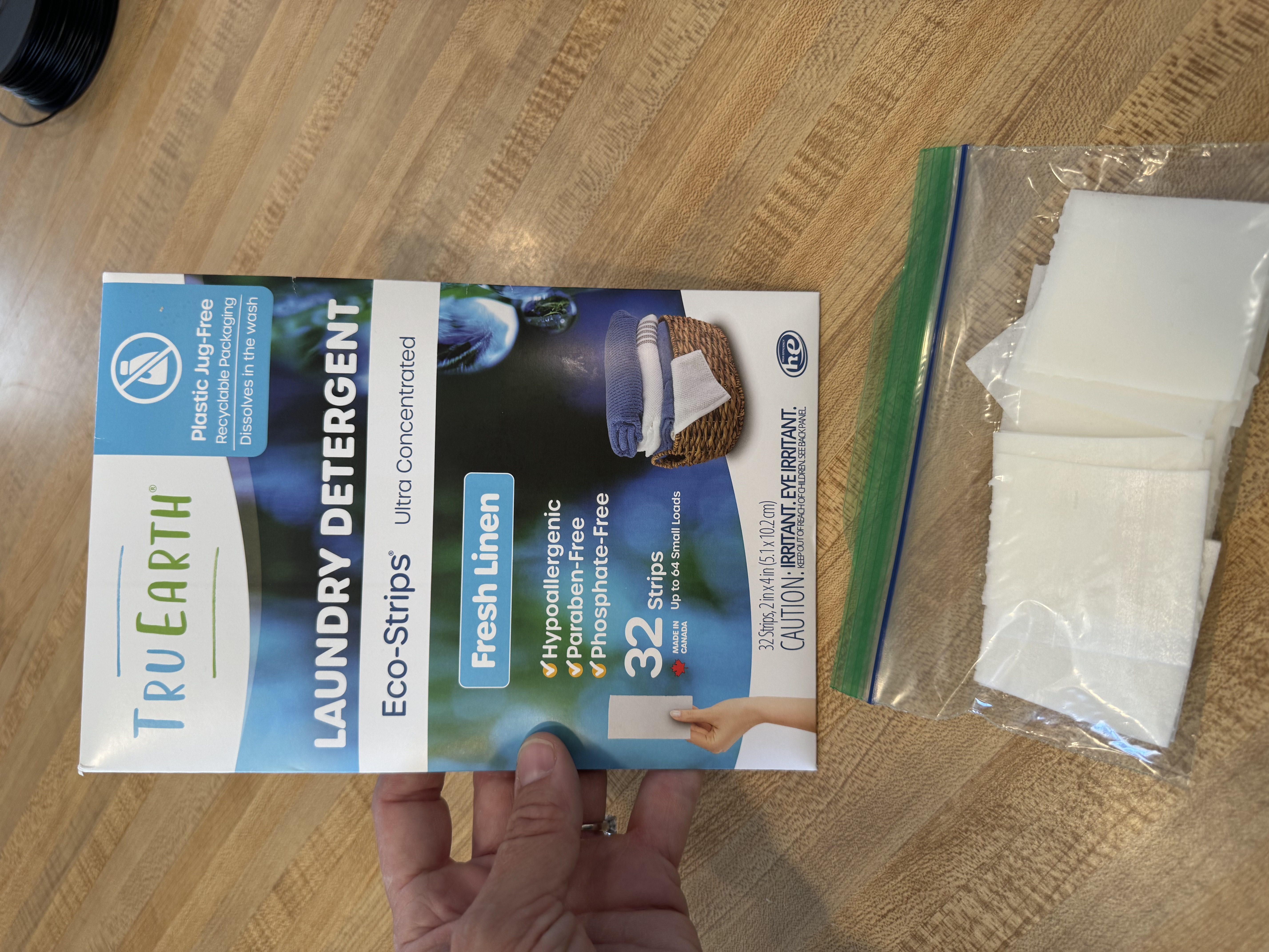 True Earth laundry detergent sheets used for sink laundry on the Tour du Mont Blanc