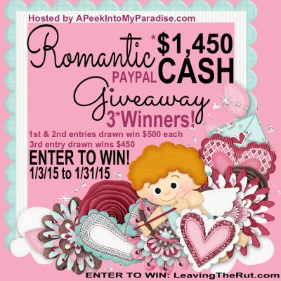 My First Giveaway and it is Cash!!! 3 winners get a total of $1450
