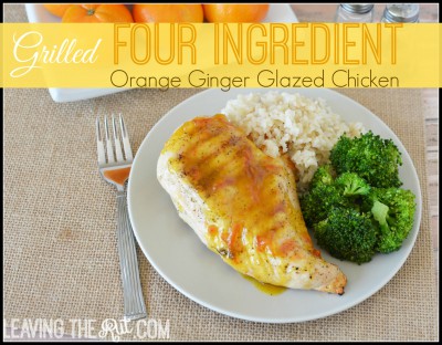 Four Ingredient Orange Ginger Glazed Chicken