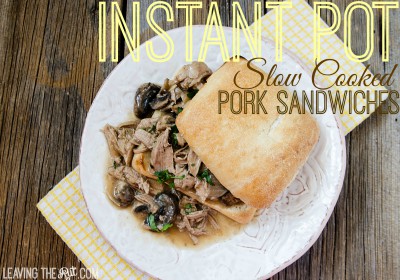 Instant Pot Slow Cooker Mushroom Pork Sandwiches – (With Total Newbie Steps)
